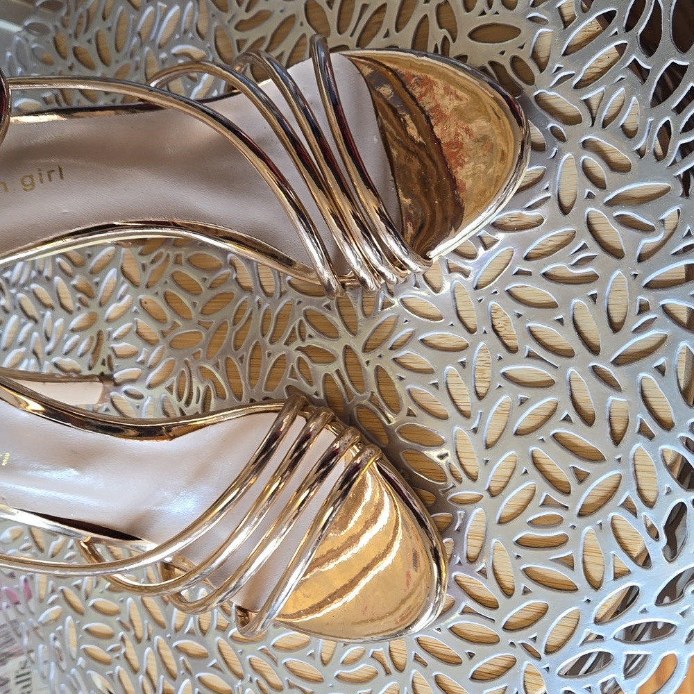 Madden Girl rose gold heeled sandals Sz 7 👡 - Picture 7 of 10